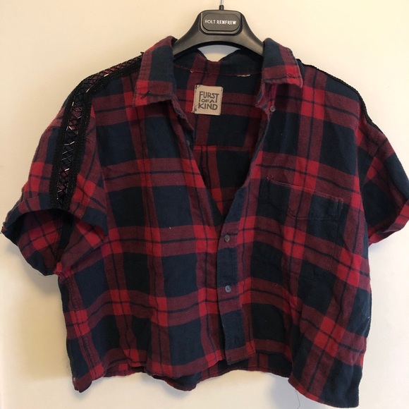 LF plaid crop top - Picture 1 of 3